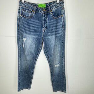 New Sandrine Rose X Free People Straight Jeans in Snow Ripped